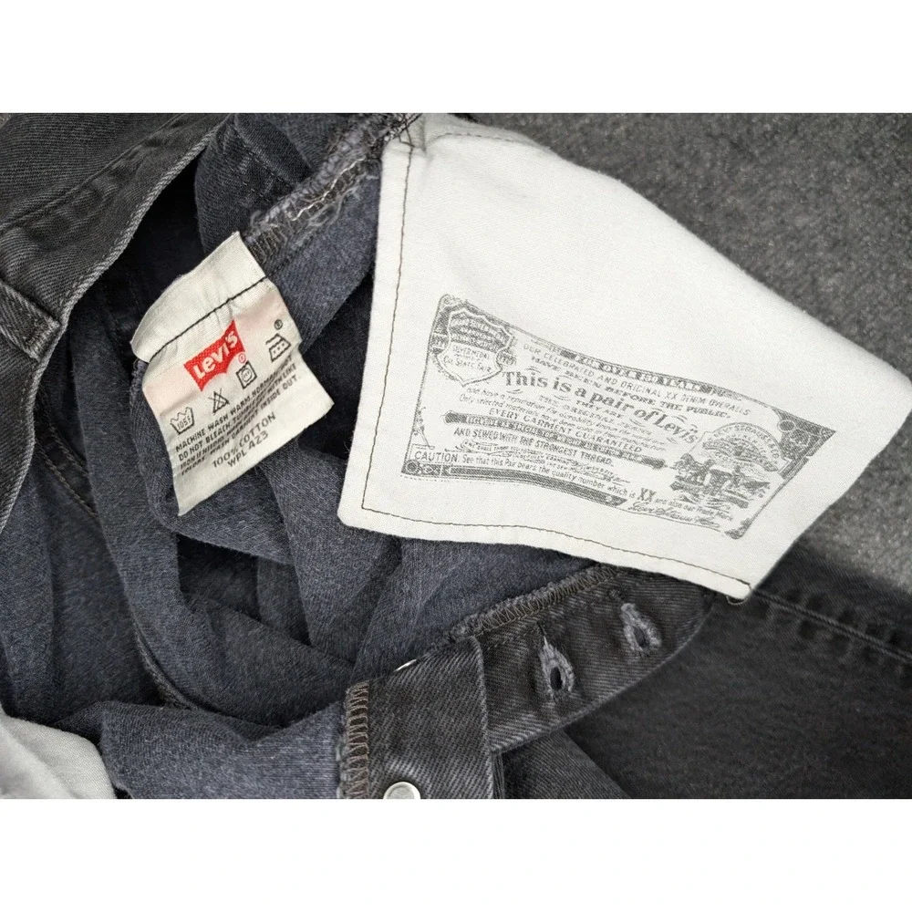 Levis 501 Jeans Men's Size 36x29 Black Denim Full Button Fly‎ Levi Straight Leg
